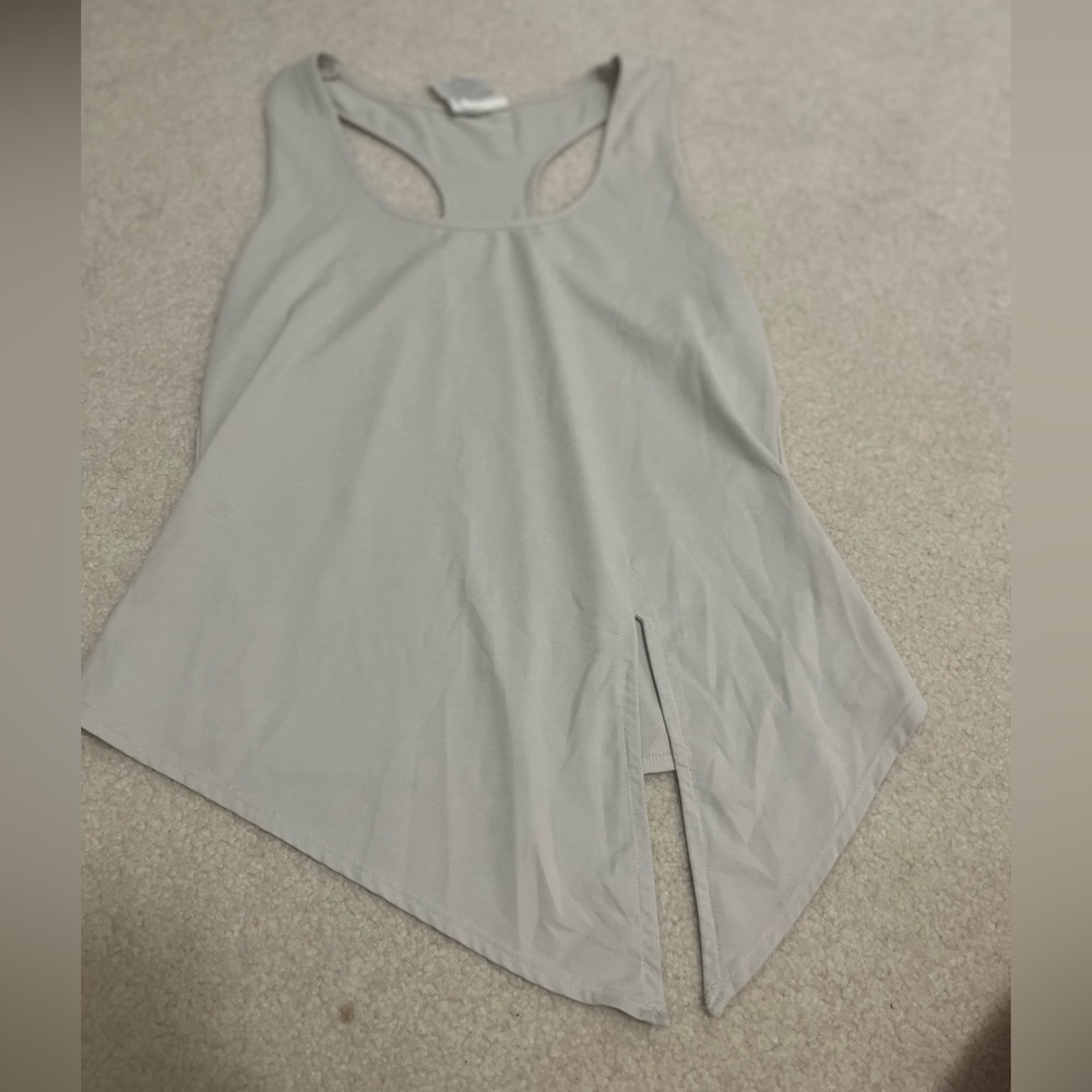 Gray Tie Tank Top